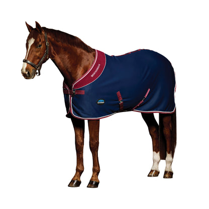 WeatherBeeta Opulence Show Sheet Standard Neck - Navy/Burgundy