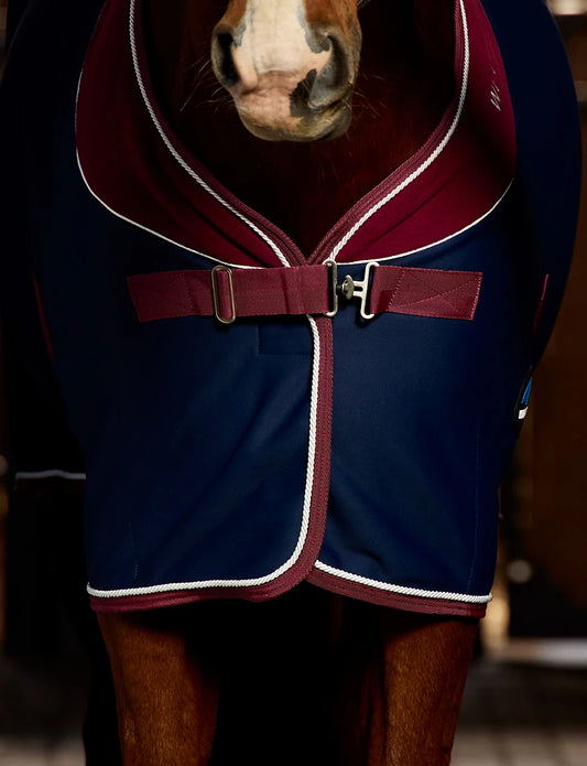 WeatherBeeta Opulence Show Sheet Standard Neck - Navy/Burgundy
