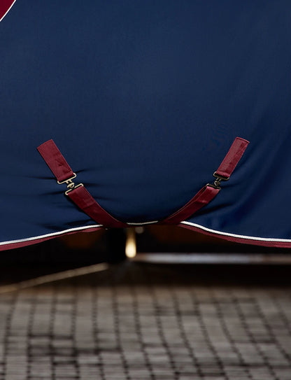 WeatherBeeta Opulence Show Sheet Standard Neck - Navy/Burgundy