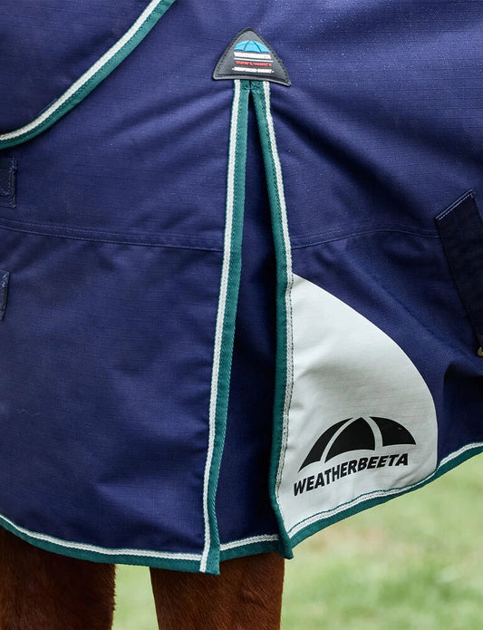 WeatherBeeta ComFiTec Plus Dynamic 0G Detach-A-Neck Turnout Blanket – Navy