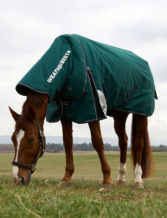 WeatherBeeta ComFiTec Plus Dynamic 0G Detach-A-Neck Turnout Blanket – Forest Green