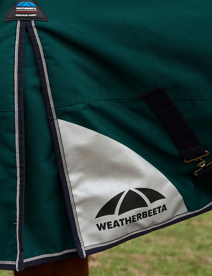 WeatherBeeta ComFiTec Plus Dynamic 0G Turnout Blanket – Navy/Forest