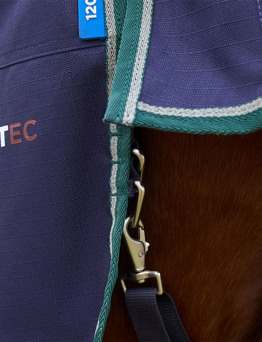 WeatherBeeta ComFiTec Plus Dynamic 0G Turnout Blanket – Navy/Forest