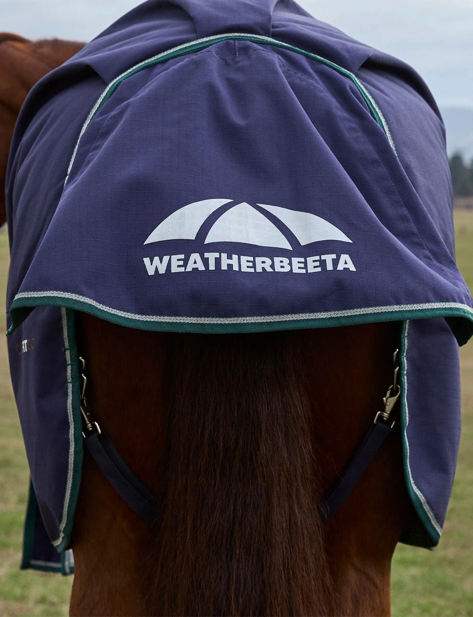 WeatherBeeta ComFiTec Plus Dynamic 0G Turnout Blanket – Navy/Forest