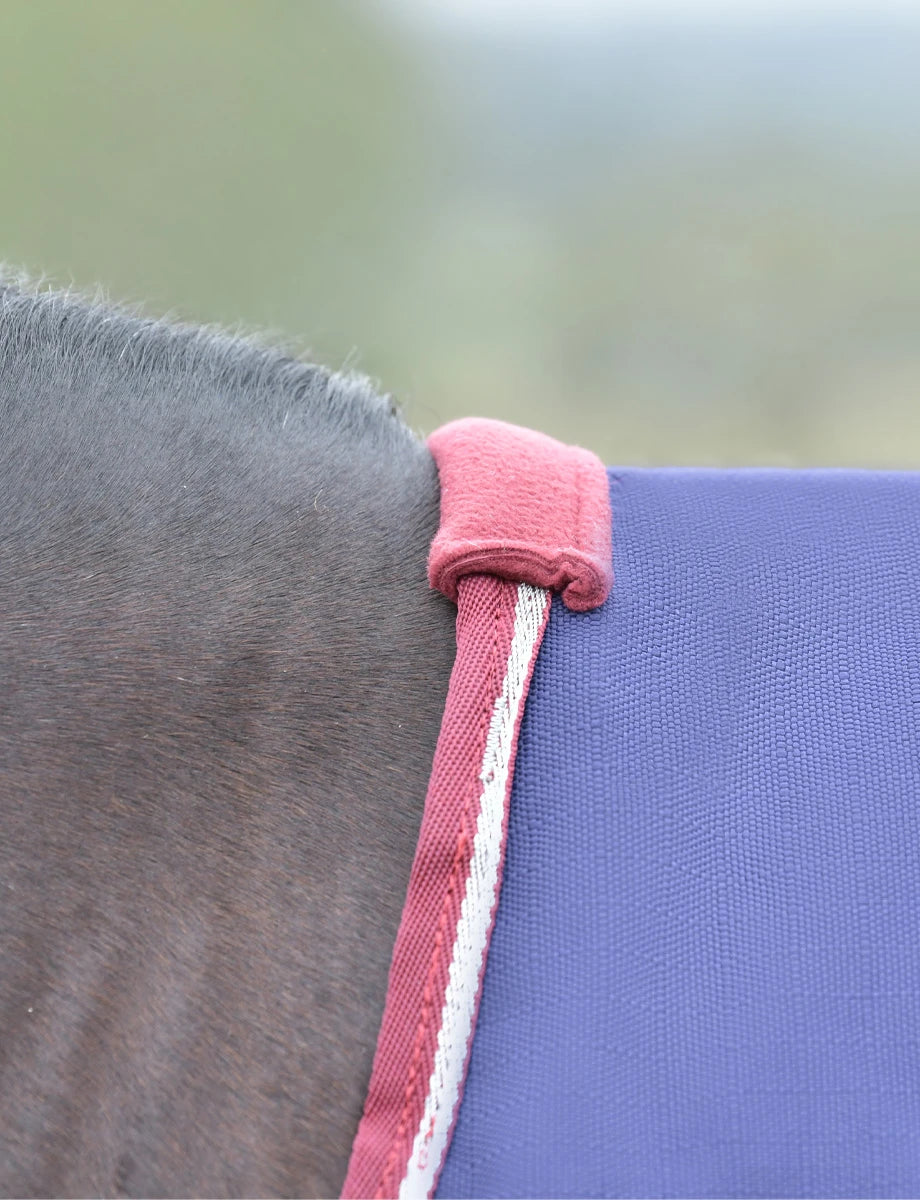 WeatherBeeta ComFiTec Essential 0G Ripstop Turnout Sheet – Burgundy/Navy