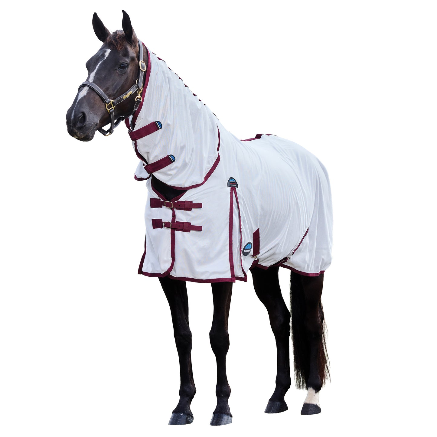 WeatherBeeta ComFiTec Essential Fly Sheet Combo - White/Burgundy