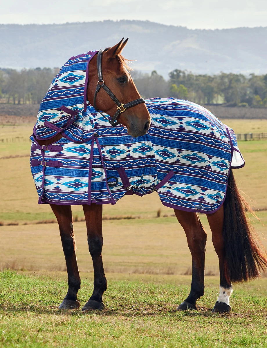 WeatherBeeta ComFiTec Essential Fly Sheet Standard - Purple Navajo