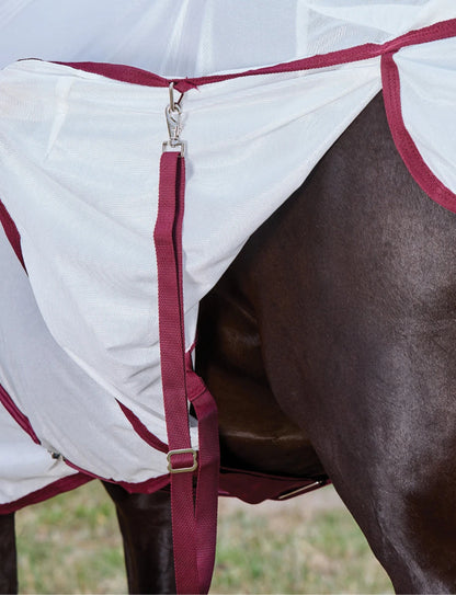 WeatherBeeta ComFiTec Essential Fly Sheet Combo - White/Burgundy