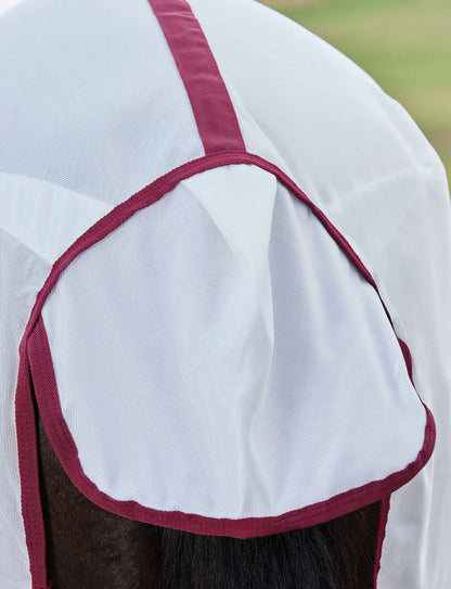 WeatherBeeta ComFiTec Essential Fly Sheet Combo - White/Burgundy