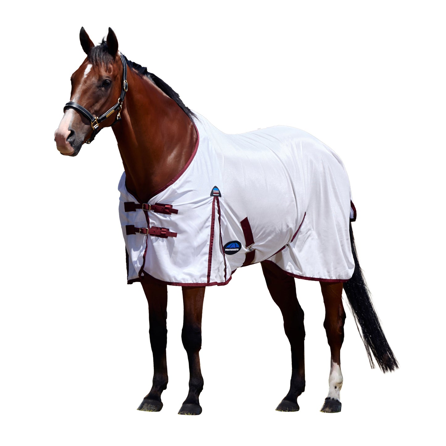 WeatherBeeta ComFiTec Essential Fly Sheet - White/Burgundy