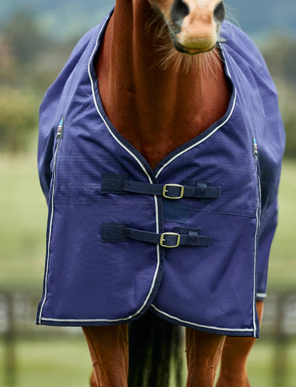 WeatherBeeta ComFiTec Prelim 100G Medium Turnout Blanket – Navy