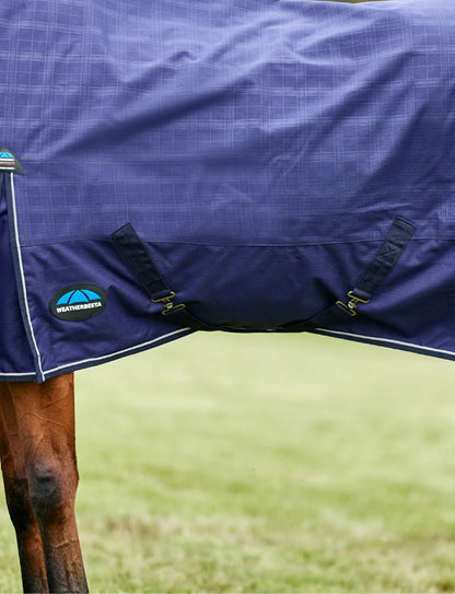 WeatherBeeta ComFiTec Prelim 100G Medium Turnout Blanket – Navy