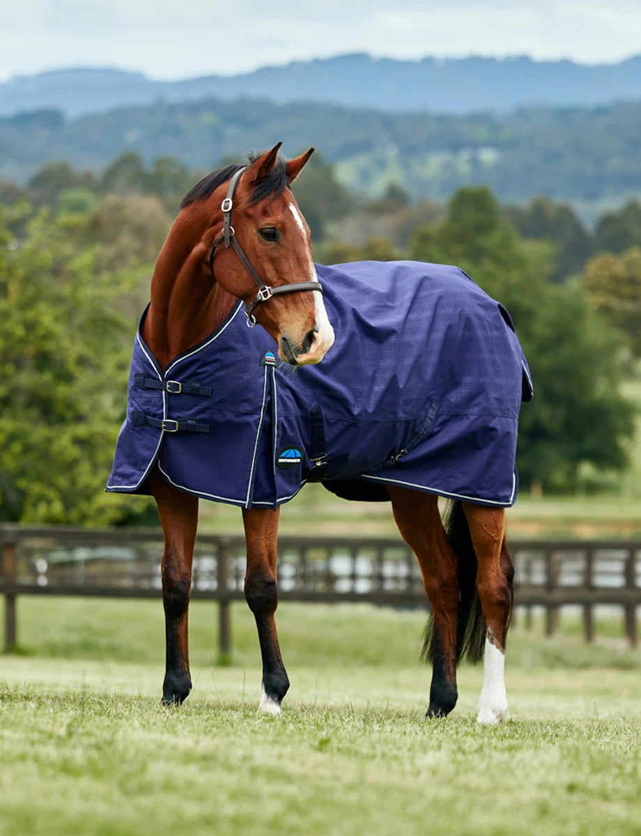 WeatherBeeta ComFiTec Prelim 100G Medium Turnout Blanket – Navy