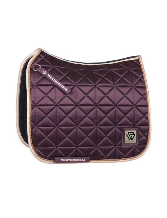 WeatherBeeta Satin Luxe Air-Tec Dressage Pad - Chocolate Plum