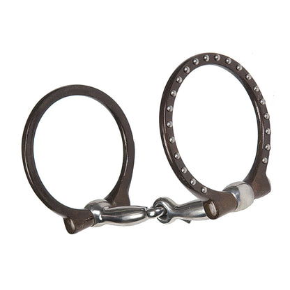 Fabtron Spotted Offset Dee Sweet Iron Snaffle Bit