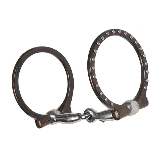 Fabtron Spotted Offset Dee Sweet Iron Snaffle Bit
